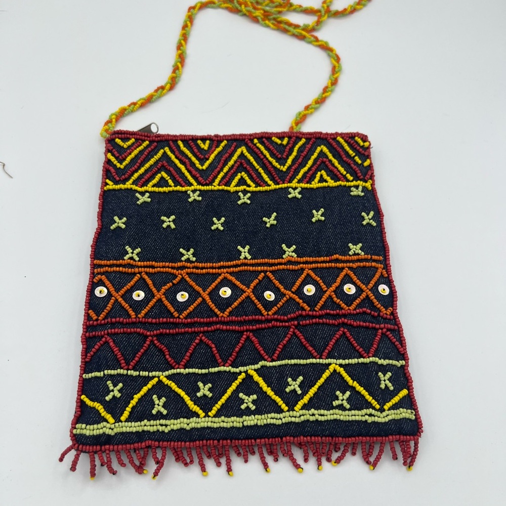 Marlo Handbags Ikat Beaded Bags Fully Lined, hand beaded crossbody
